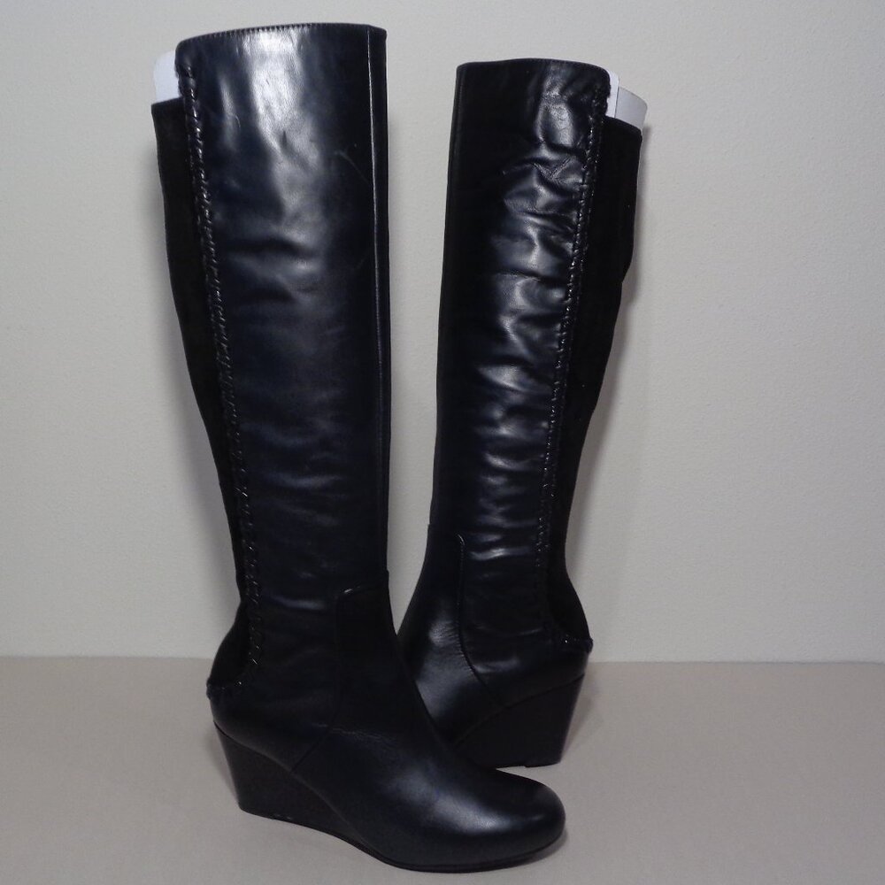 Rachel Roy Size 5.5 M / ROLETTAH / Black / Leather / Boots Women's Shoes